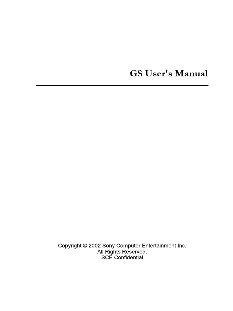 GS Users Manual | PDF | Texture Mapping | Shader