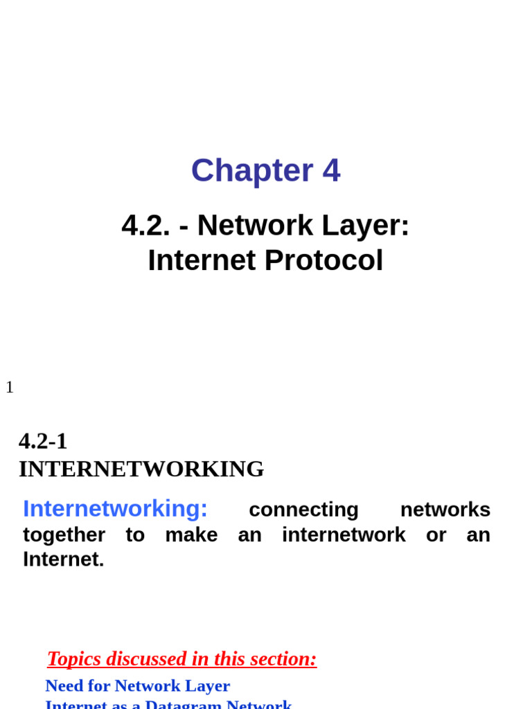 Lesson - 4.2 Internet Protocol | PDF | Internet Protocols | I Pv6