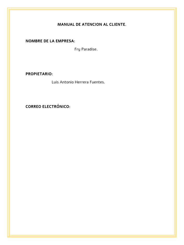 Manual de Atencion Al Cliente | PDF | Cliente | Business