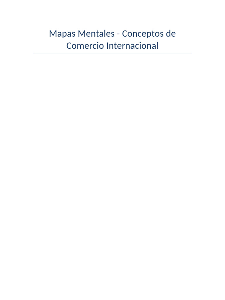 Mapa Mental de Comercio Internacional | PDF | Dumping (política de ...