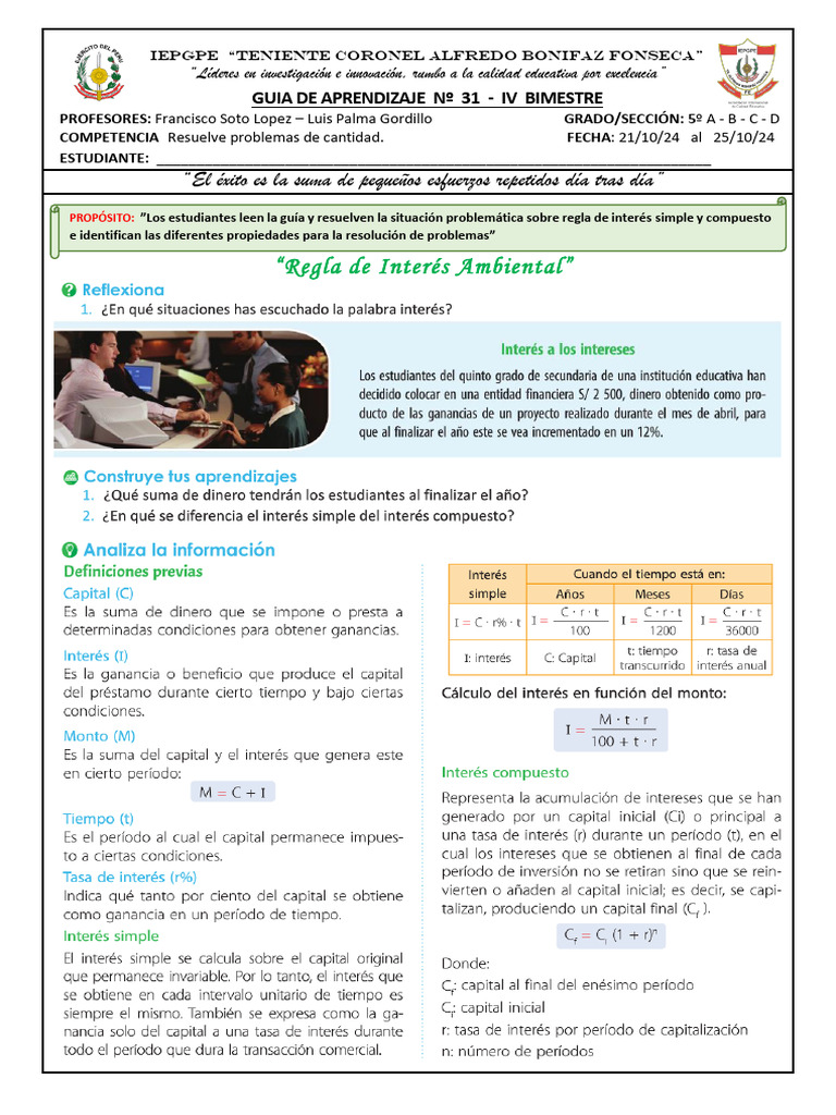 Guia de Clase N 31 - 5 Sec | PDF | Crecimiento personal y profesional ...