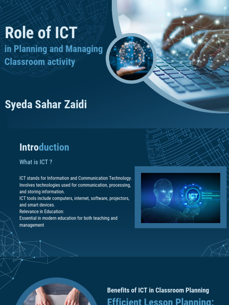 ICT's in Planning and Managing Classroom Activities | PDF | Educational ...