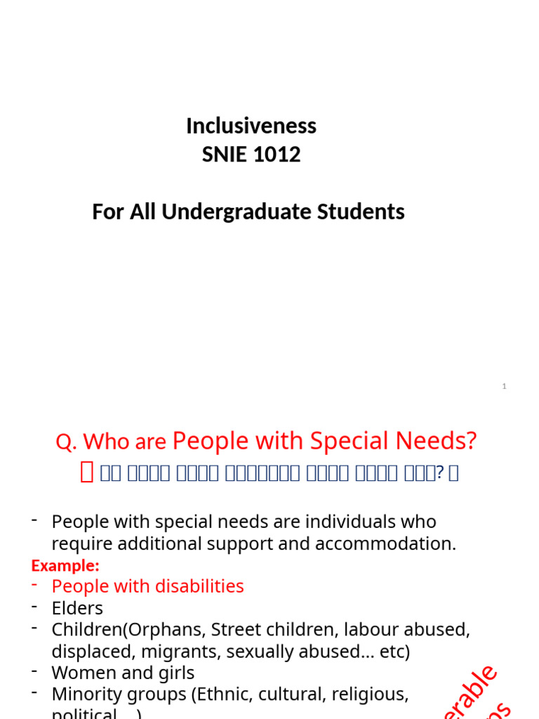 Understanding Disabilities and Inclusion | PDF | Disability | Social ...