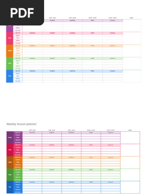 Weekly Lesson Planner