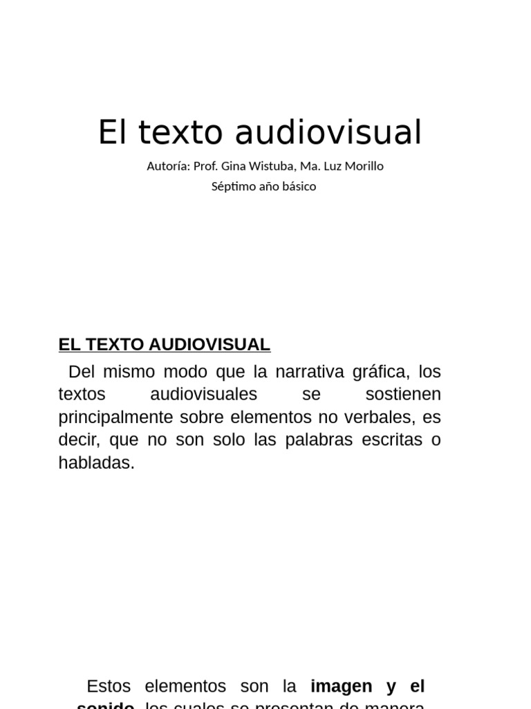 Texto Audiovisual | PDF