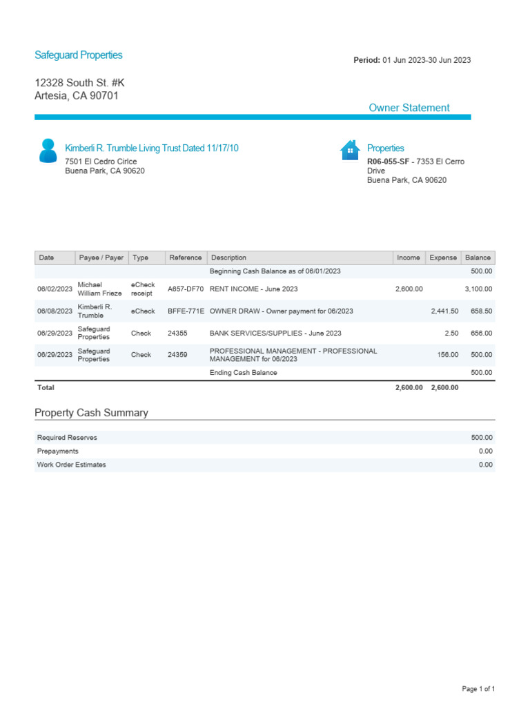 Jun 01, 2023 To Jun 30, 2023 | PDF | Payments | Cash