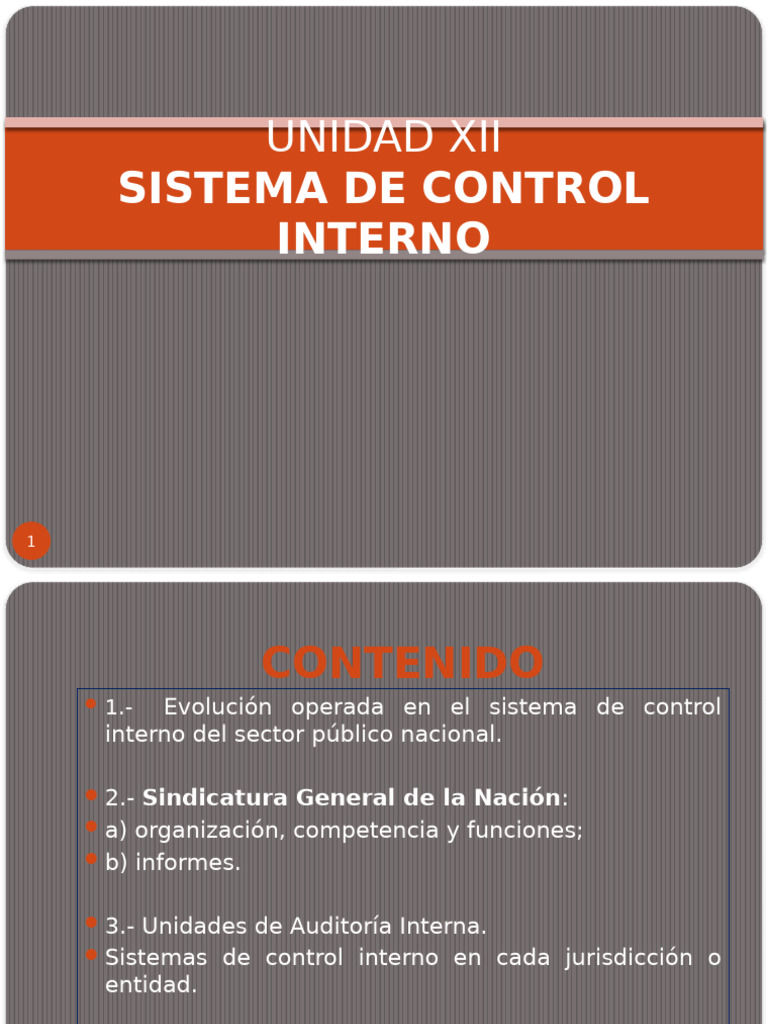Sistema de Control Interno en el Sector Público | PDF | Auditoría ...