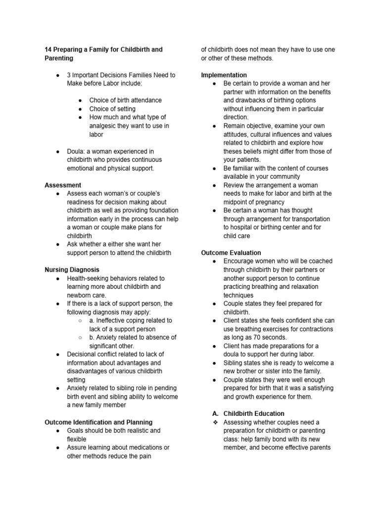Family Preparation for Childbirth | PDF | Childbirth | Breathing