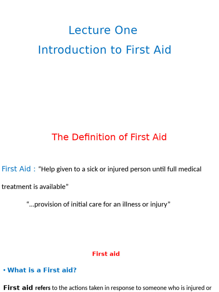 introduction | PDF | First Aid | Emergency Medical Services