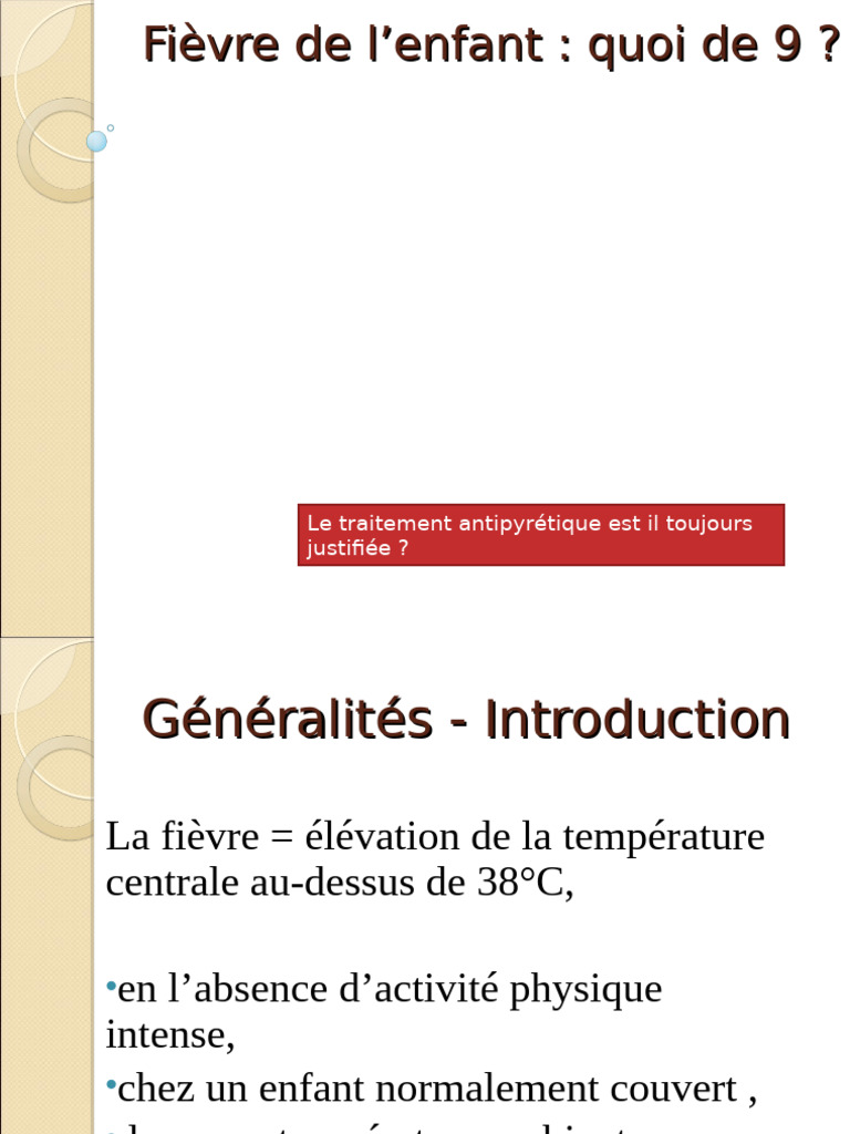 Fièvre aiguë chez l'enfant de 2 ans | PDF | Fièvre | Causes de décès