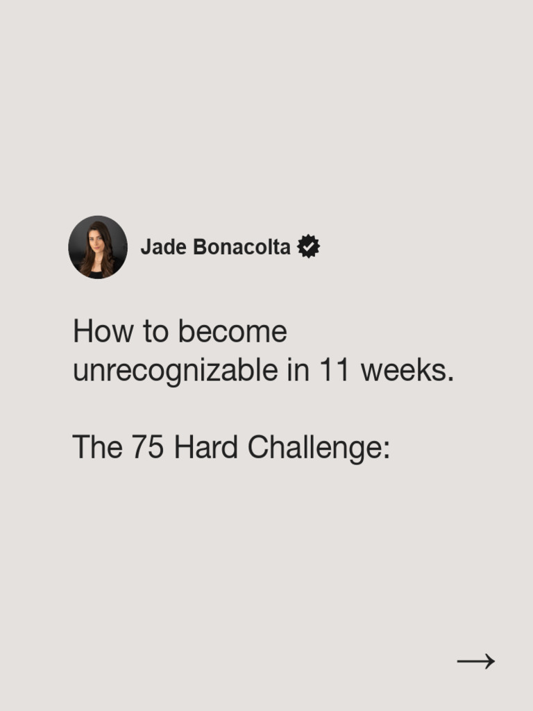 How To Become Unrecognizable In 11 Weeks Pdf