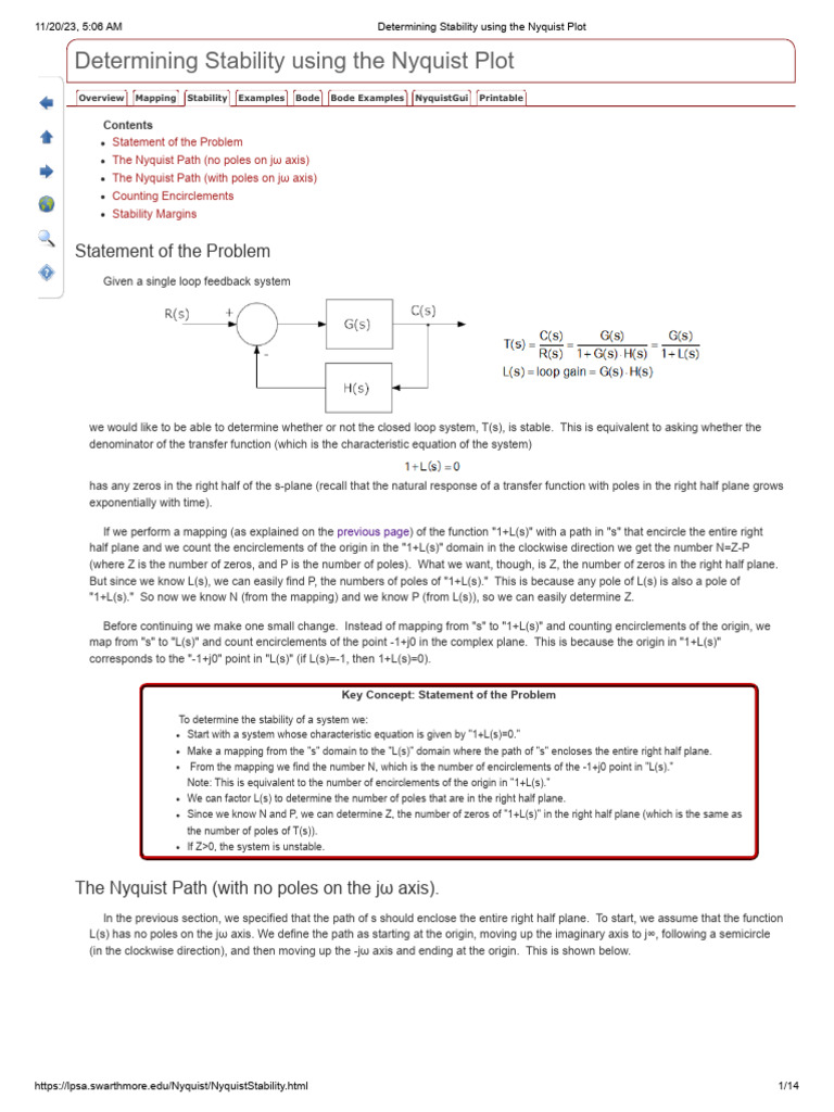 Nyquist Stability Criterion Explained | PDF | Control Theory ...