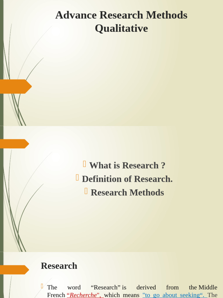 L-1 Introduction of Research Qualitative | PDF | Methodology ...