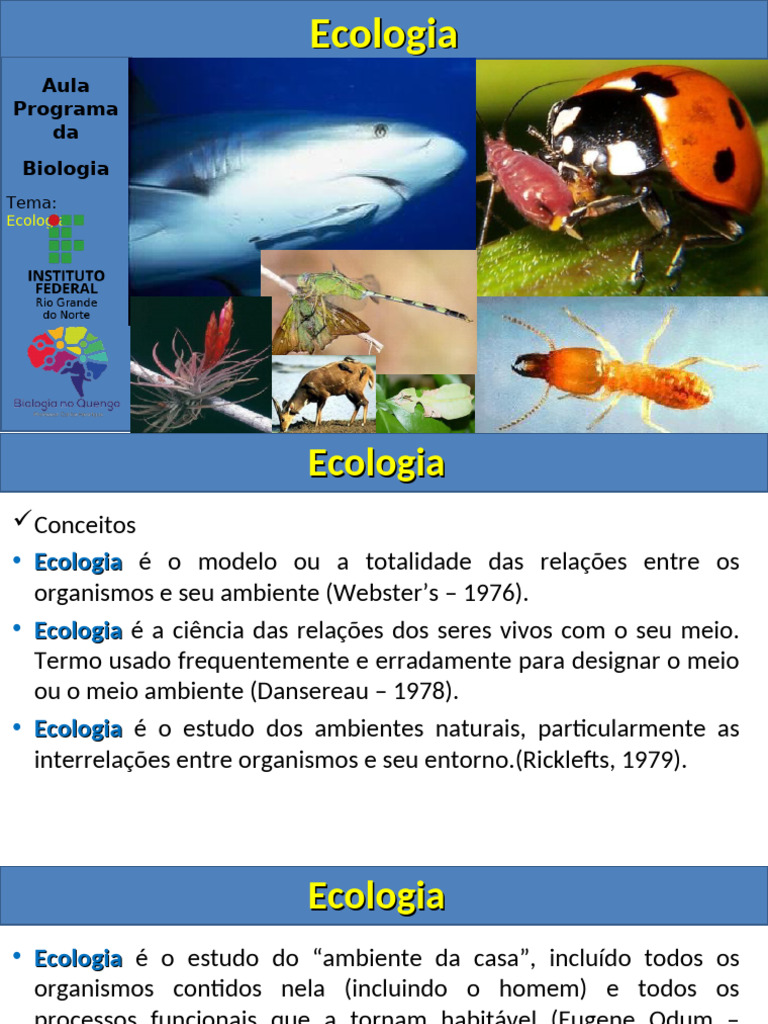Ecologia - Introducao | PDF | Ecologia | Ecossistema
