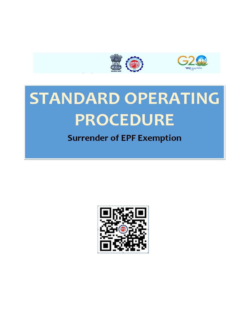 SOP for Surrendering EPF Exemption | PDF | Business