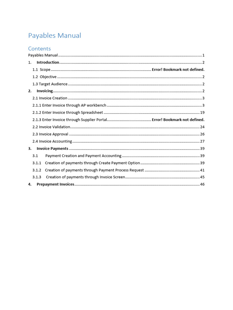 Payables Manual for Oracle Financial Cloud | PDF | Accounts Payable ...
