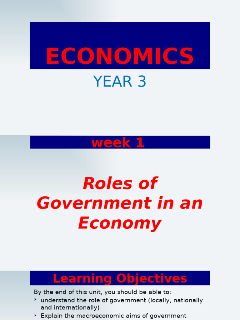 Economics Yr 3 | PDF | Macroeconomics | Taxes
