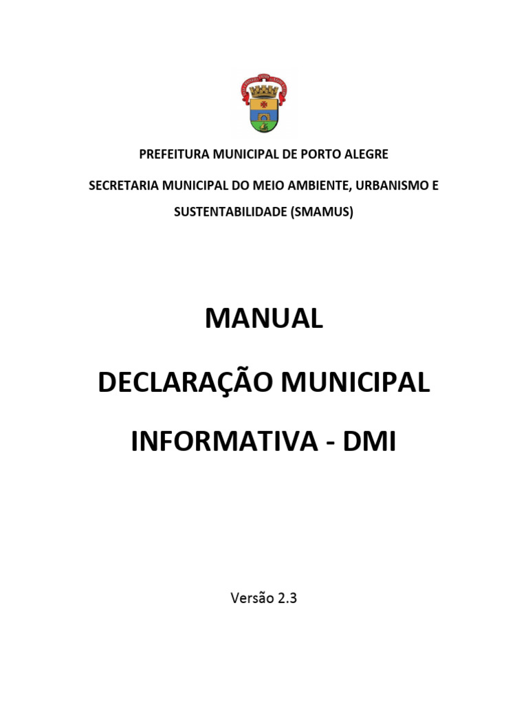 Manual da Declaração Municipal Informativa | PDF | Rede de computadores ...