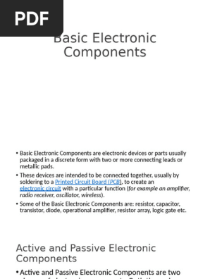 Basic Electronics Notes Ppt