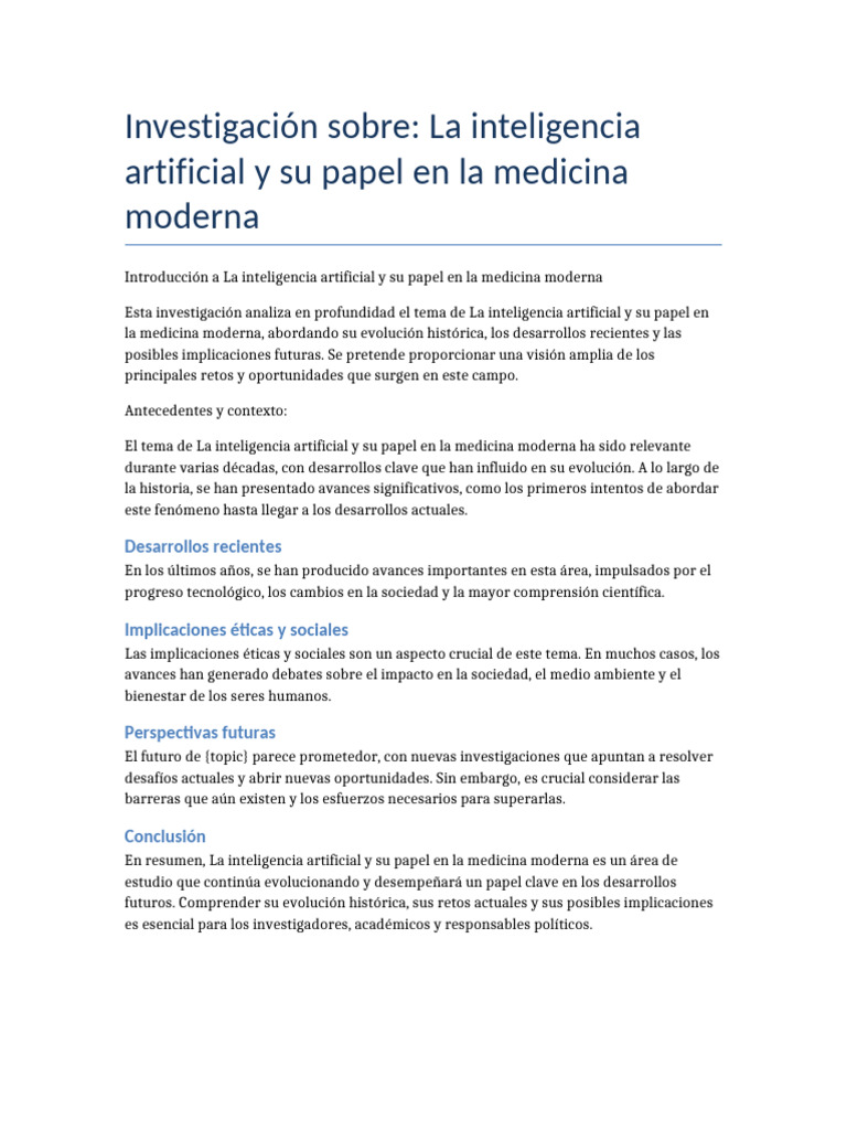 Investigacion Detallada 2 La Inteligencia Artificial y Su Papel en La ...