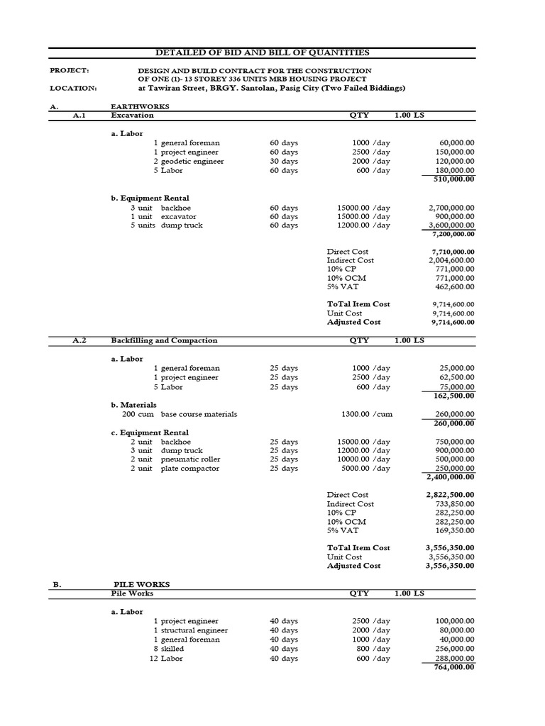 Detailed Estimate 465 | PDF | Engineering | Civil Engineering