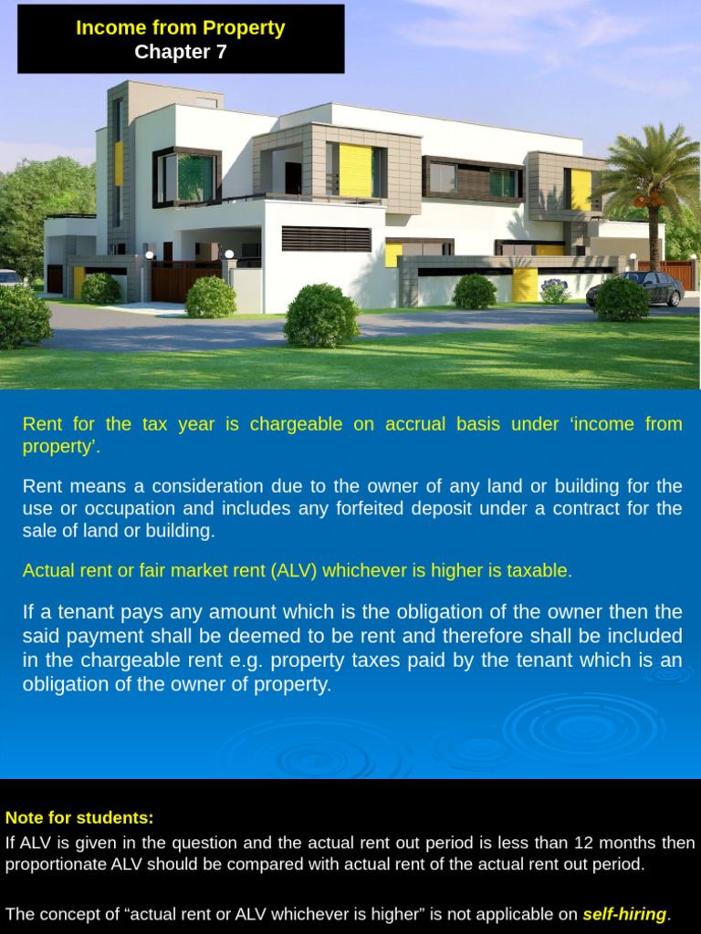 07-Income From Property | PDF | Expense | Concurrent Estate