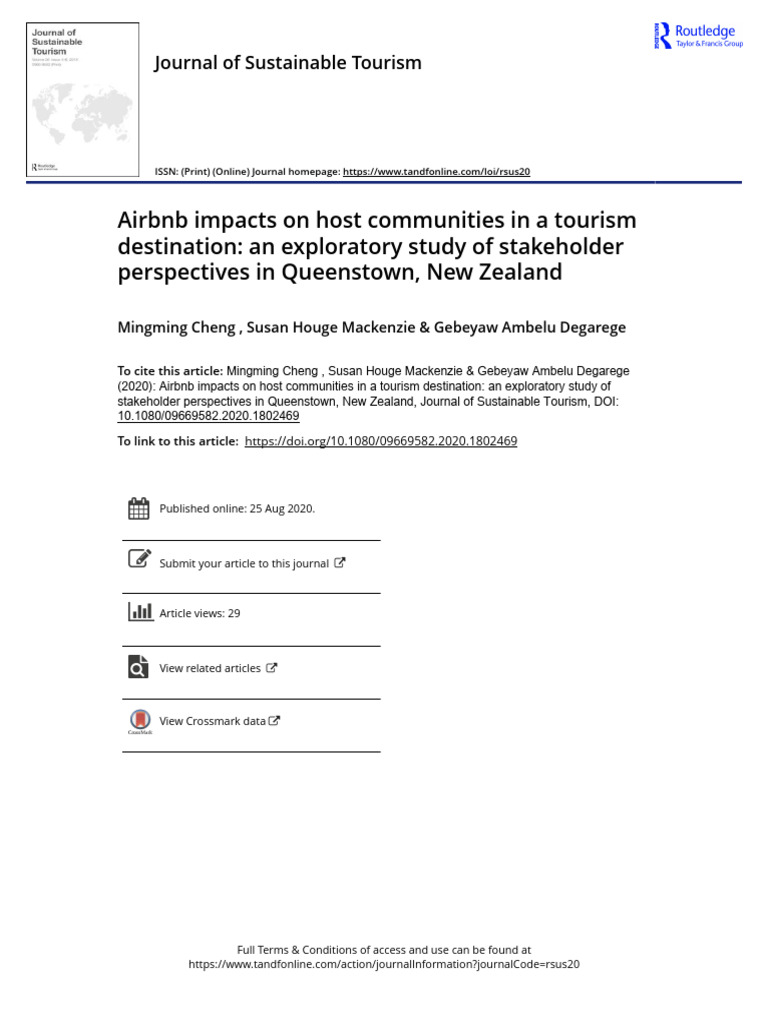 Airbnb's Impact on Queenstown Communities | PDF | Cost Of Living | Tourism