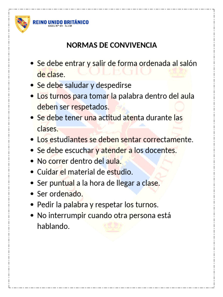 Normas de Convivencia en el Aula | PDF | Crecimiento personal y profesional