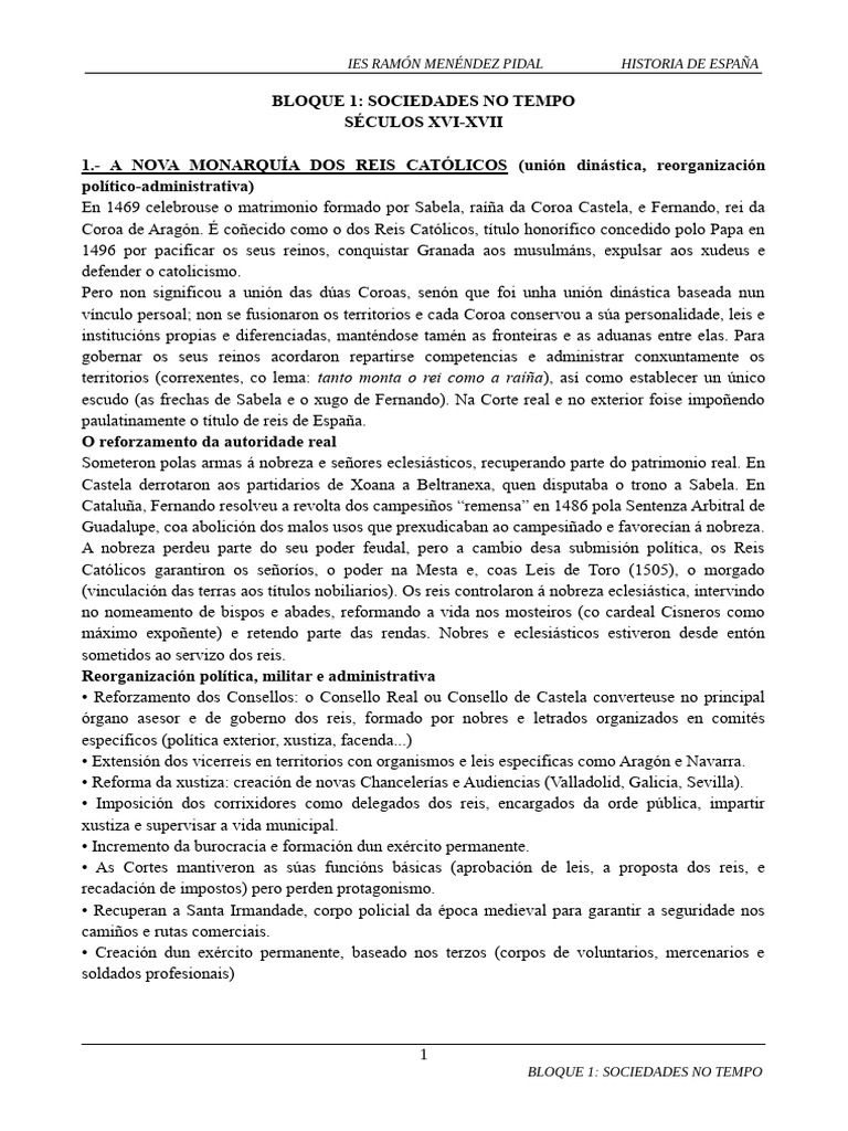 Hesp Séculos Xvi-Xviii | PDF