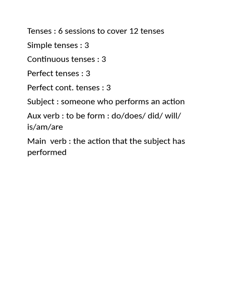 Tenses Day1 and Day2 and Day3 and Day4 and Day5 and Day6 | PDF | Verb ...