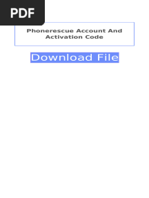 Phonerescue Account and Activation Code