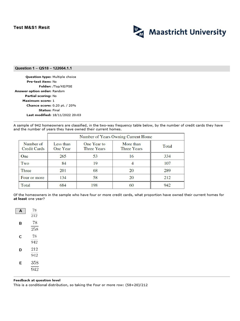 Statistics Exam Resit Questions | PDF | Statistical Significance | Type ...