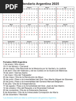 Calendario 2026 Argentina con Feriados | PDF