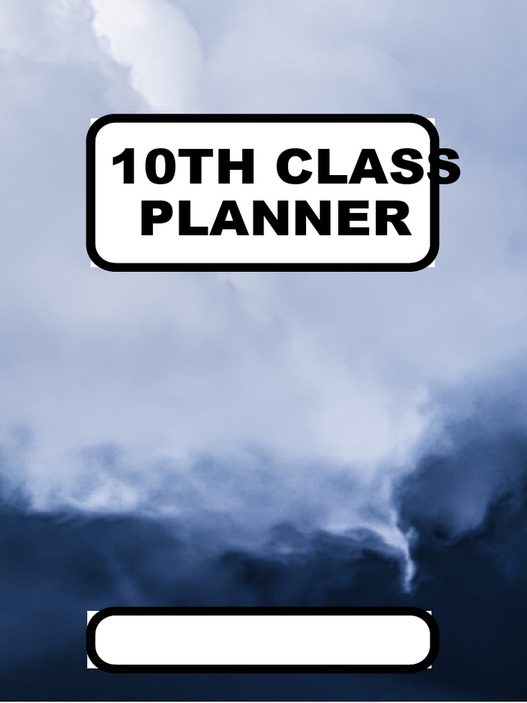 Class 10 STUDY PLANNER | PDF