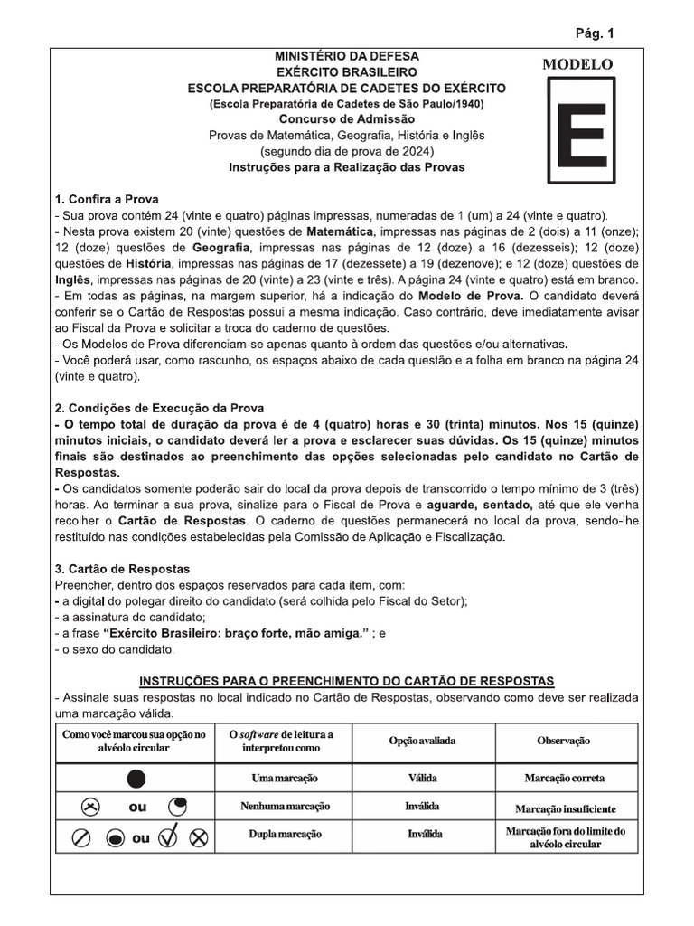 2024 Prova Modelo B | PDF