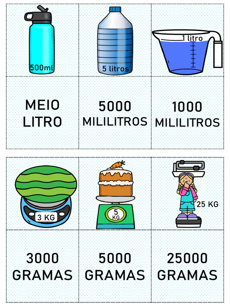 Jogo Da Memoria Das Medidas e Grandezas | PDF