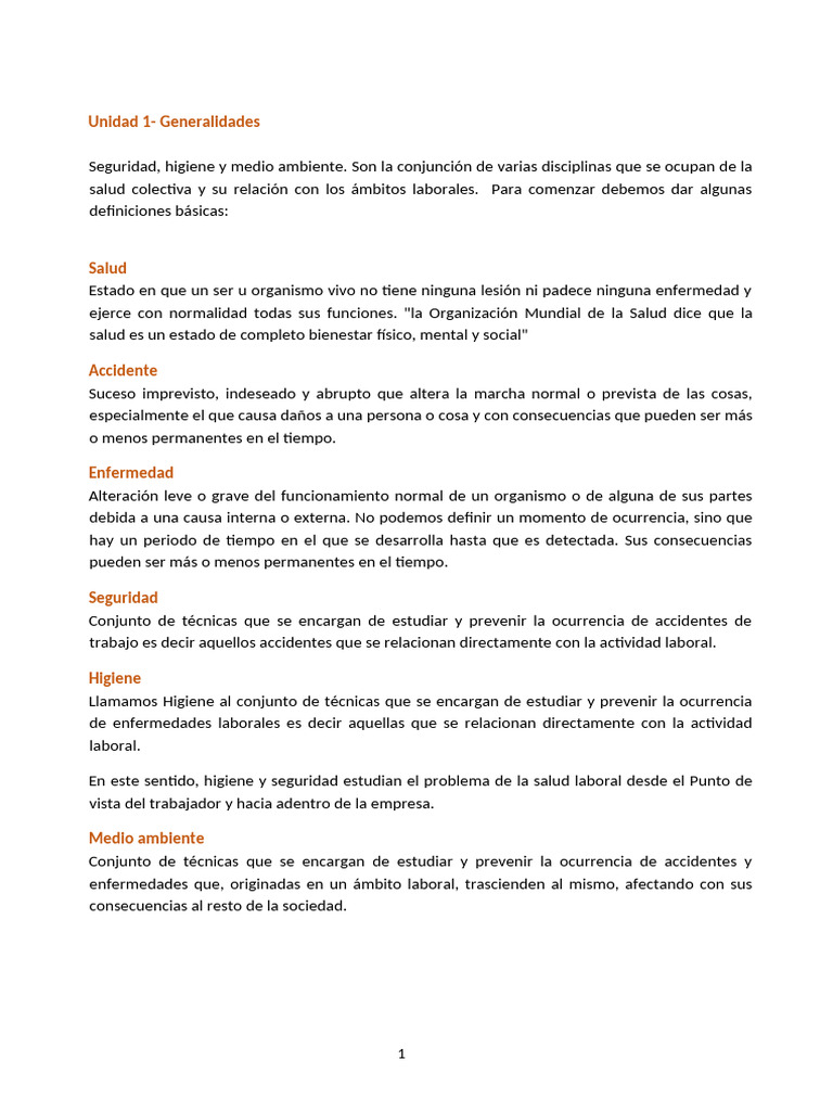 Seguridad e Higiene Laboral | PDF | Sonido | Factores humanos y ergonomía