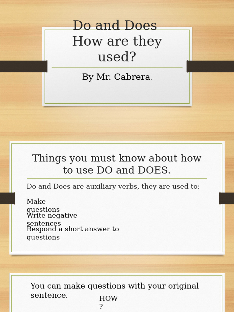 3.-Do and Does | PDF | Foreign Language Studies | Self-Improvement