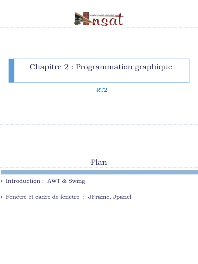 Introduction à la Programmation Graphique | PDF | Interface graphique ...