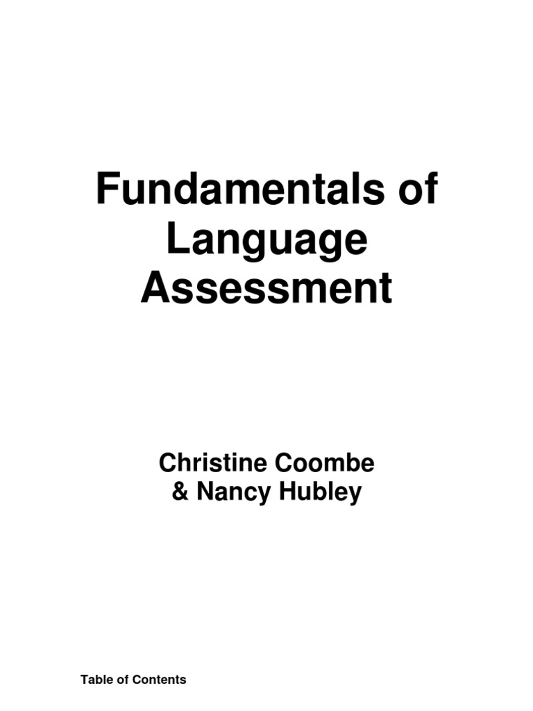 Language Assessment Fundamentals Guide | PDF | Test (Assessment ...