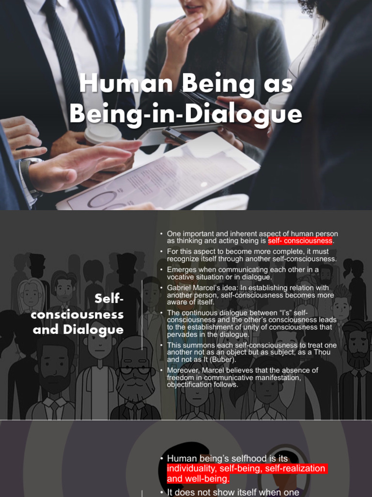 Topic 11 Human Being As Being-in-Dialogue | PDF | Self | Dialogue