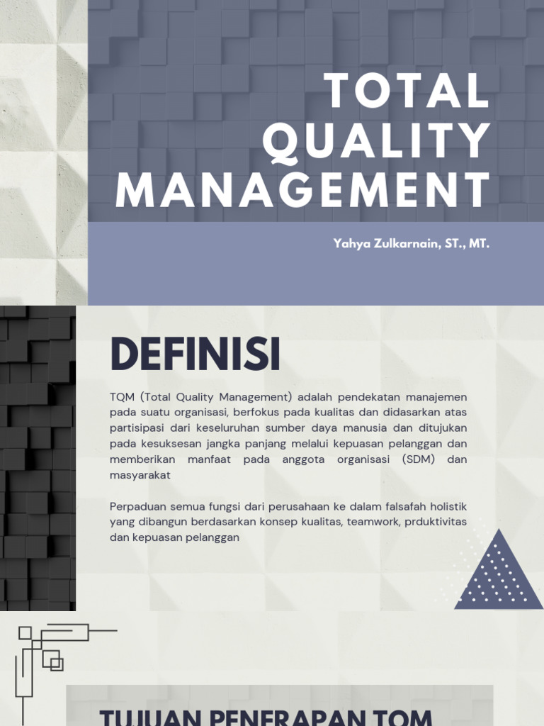 Penerapan Total Quality Management (TQM) | PDF