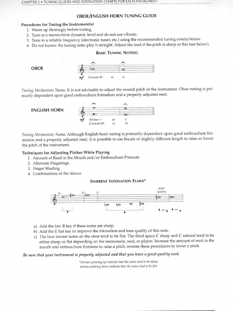 Oboe Tuning Tips | PDF