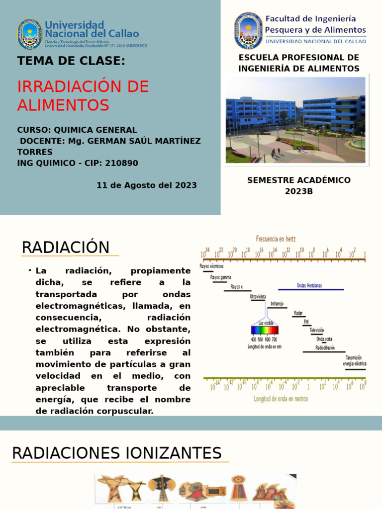 Irradiacion de Alimentos | PDF | Radiación | Alimentos