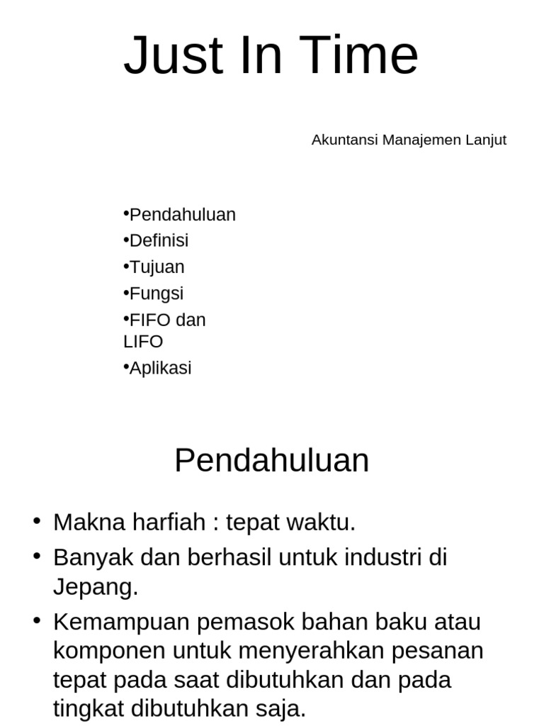 M14 - Just in Time | PDF | Bisnis