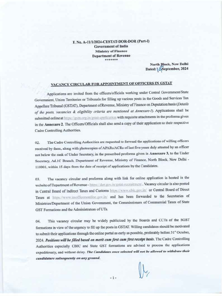 GSTAT Principal Private Secretary Registrar Assistant and Stenographer ...