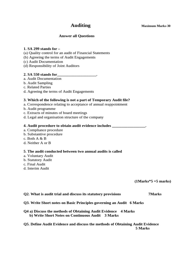 Auditing TP Series 2 | PDF | Technology & Engineering