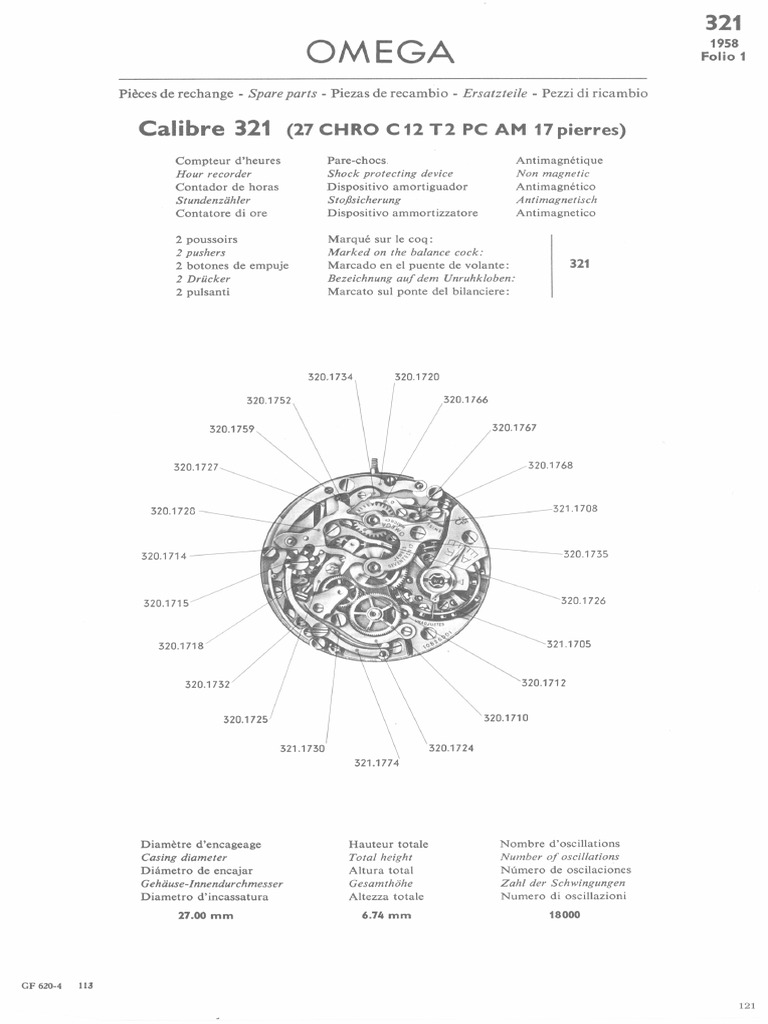 1284 - Omega 321 (27 Chro C12 T2 PC AM) - Part1 | PDF