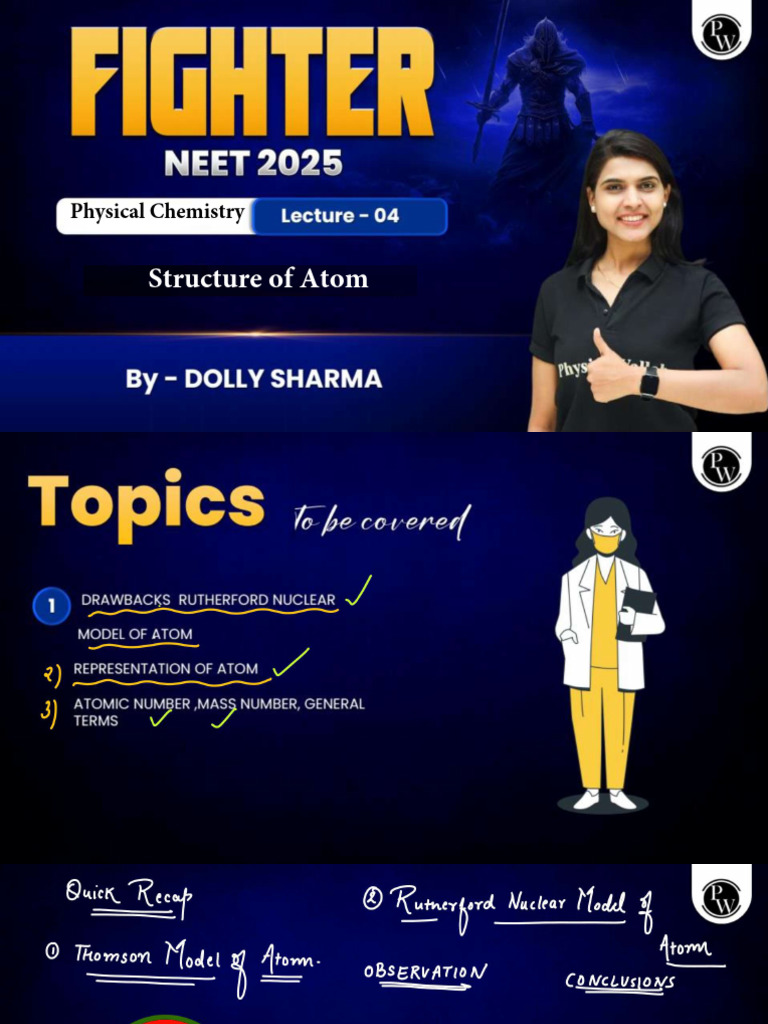 Structure of Atom 04 - Class Notes | PDF | Technology & Engineering