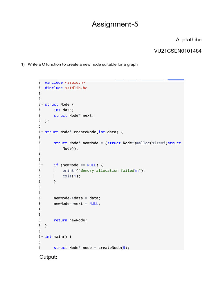 C Functions for Graph Operations | PDF